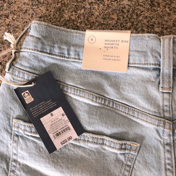 Universal Thread Highest Rise Shortie Shorts Vintage Style Size 8 - Picture 4 of 9